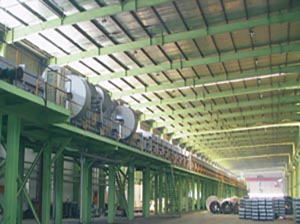 Zinc galvanized steel production line No.2  Designed yearly coating rolls:30 million tons